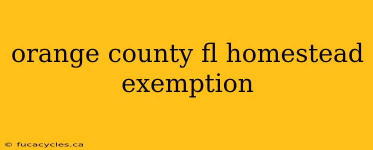 orange county fl homestead exemption