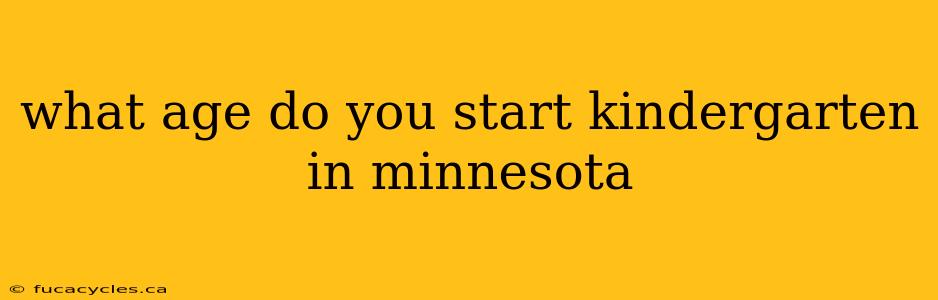 what age do you start kindergarten in minnesota