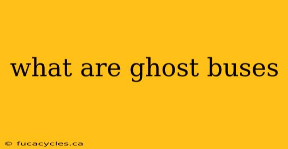 what are ghost buses