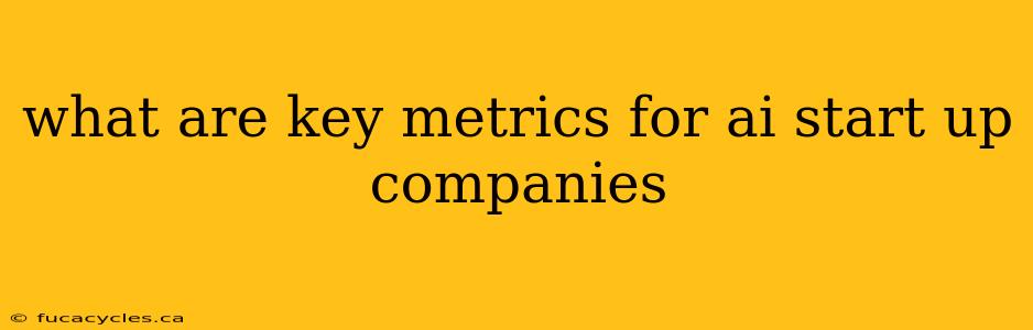 what are key metrics for ai start up companies