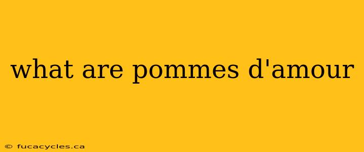 what are pommes d'amour