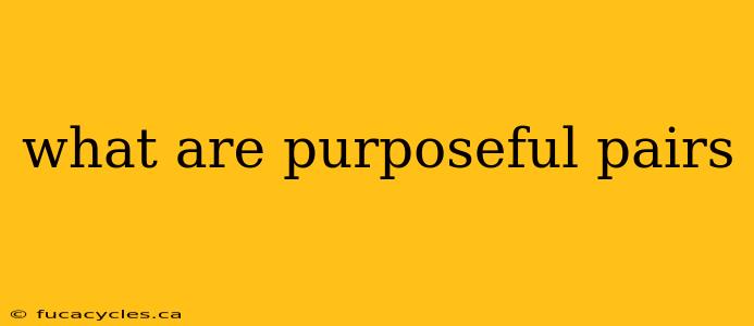 what are purposeful pairs