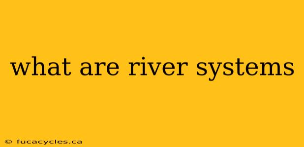 what are river systems