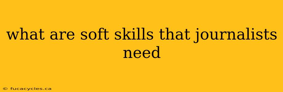 what are soft skills that journalists need