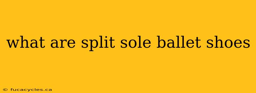 what are split sole ballet shoes