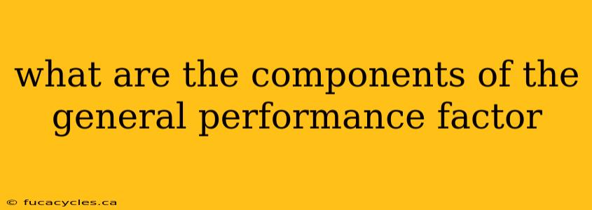 what are the components of the general performance factor