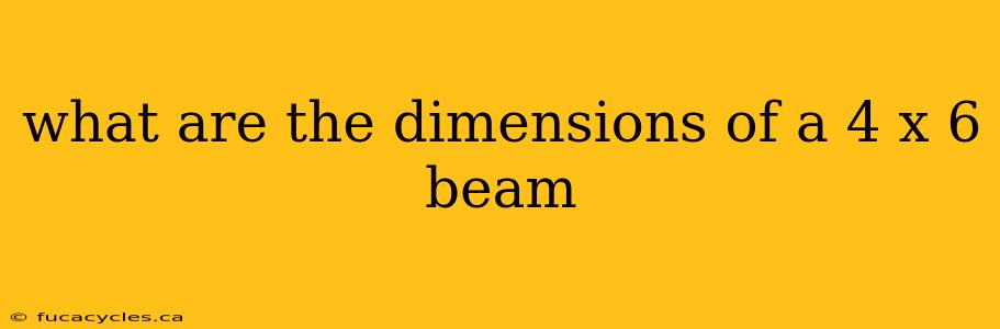 what are the dimensions of a 4 x 6 beam