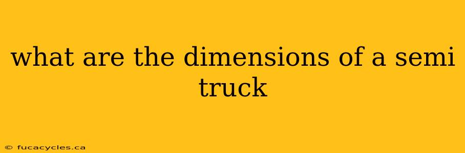 what are the dimensions of a semi truck