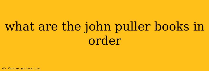 what are the john puller books in order