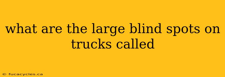 what are the large blind spots on trucks called