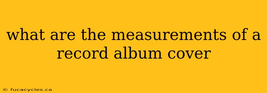 what are the measurements of a record album cover