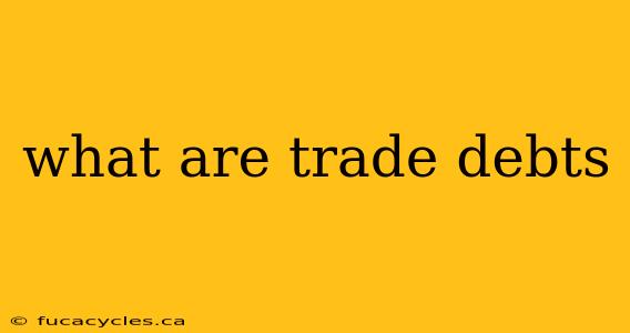 what are trade debts