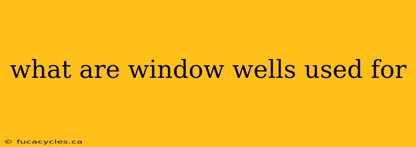 what are window wells used for