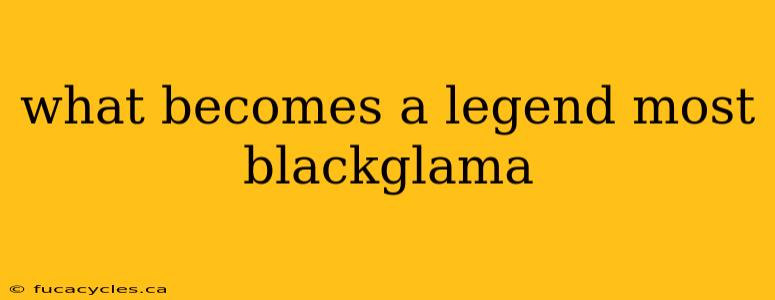 what becomes a legend most blackglama