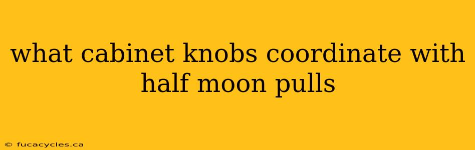 what cabinet knobs coordinate with half moon pulls