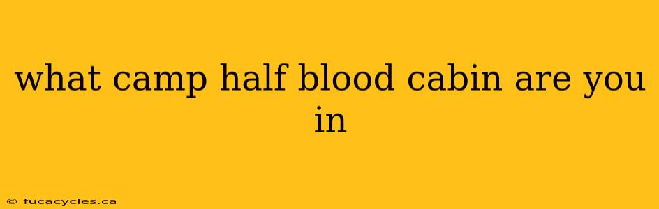 what camp half blood cabin are you in