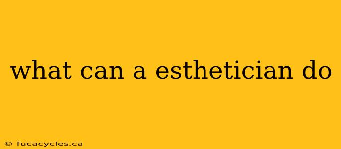 what can a esthetician do