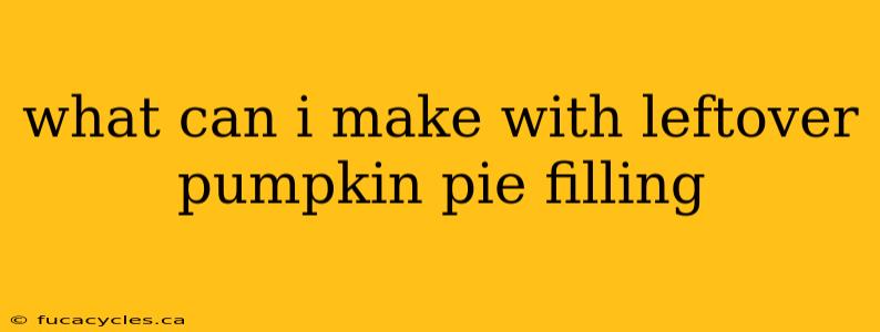 what can i make with leftover pumpkin pie filling