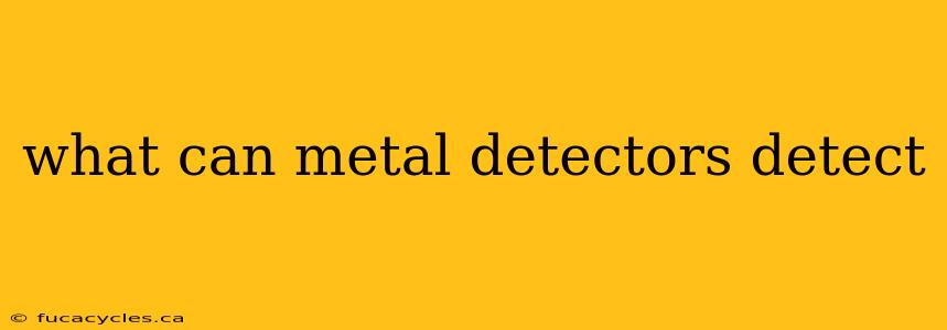 what can metal detectors detect