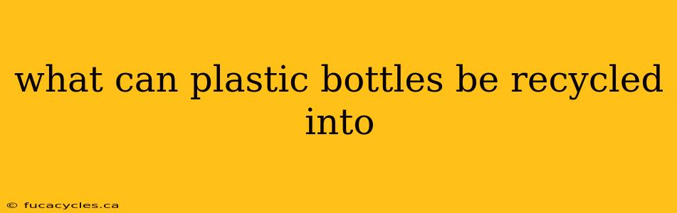 what can plastic bottles be recycled into