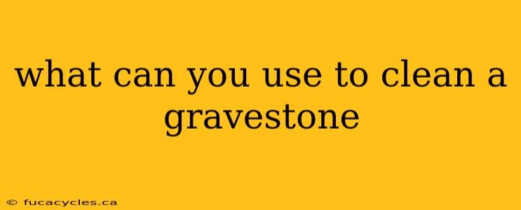 what can you use to clean a gravestone