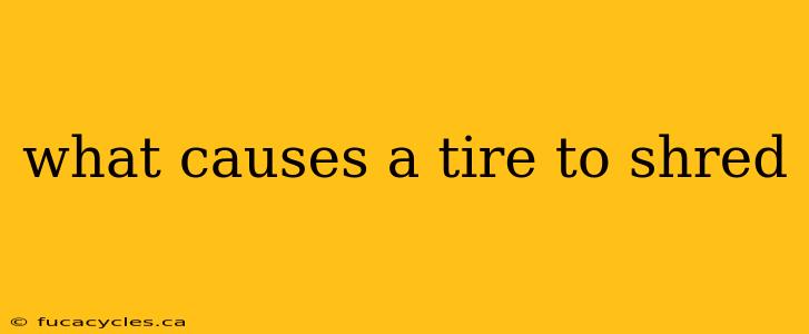 what causes a tire to shred