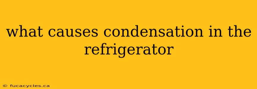 what causes condensation in the refrigerator