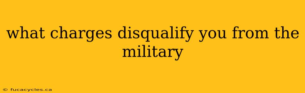 what charges disqualify you from the military