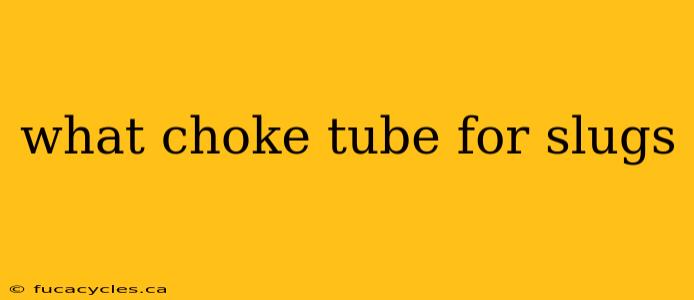 what choke tube for slugs