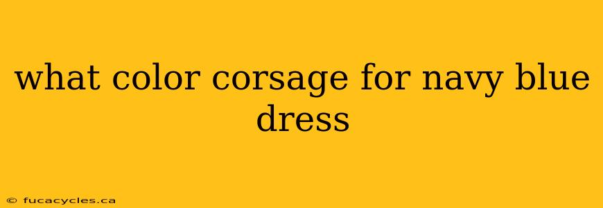 what color corsage for navy blue dress