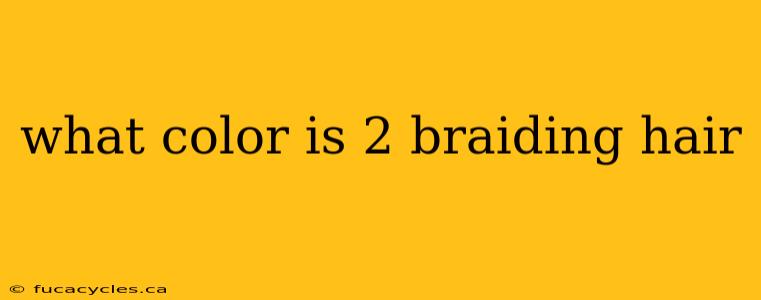 what color is 2 braiding hair