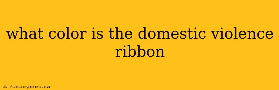 what color is the domestic violence ribbon