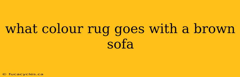 what colour rug goes with a brown sofa