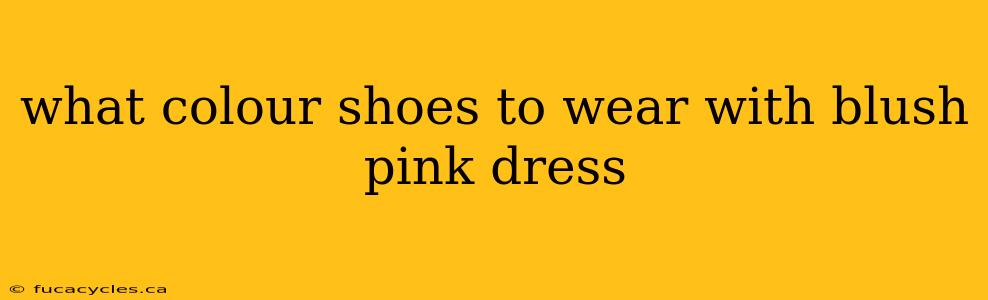 what colour shoes to wear with blush pink dress