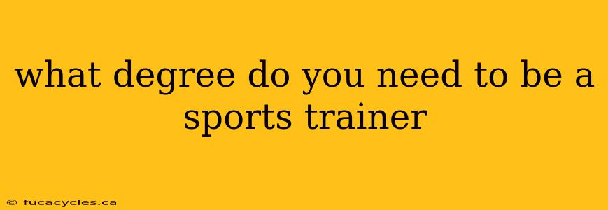 what degree do you need to be a sports trainer