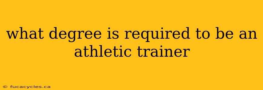 what degree is required to be an athletic trainer