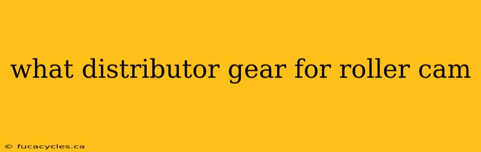 what distributor gear for roller cam