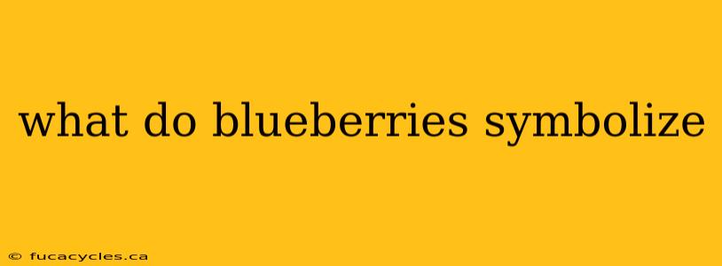 what do blueberries symbolize