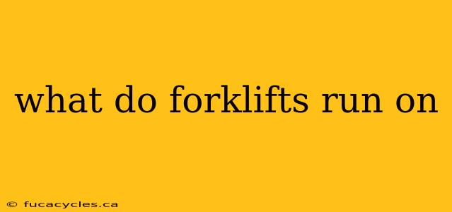 what do forklifts run on