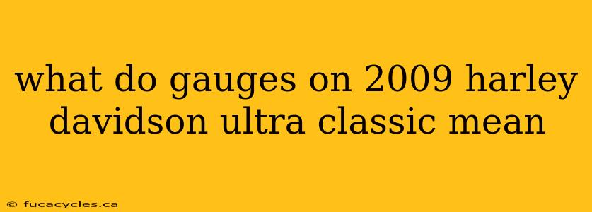 what do gauges on 2009 harley davidson ultra classic mean