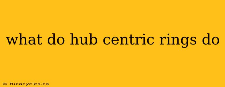 what do hub centric rings do