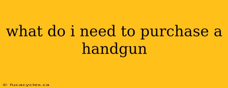 what do i need to purchase a handgun