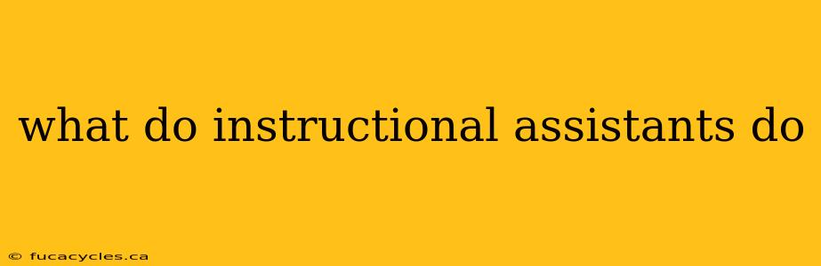 what do instructional assistants do