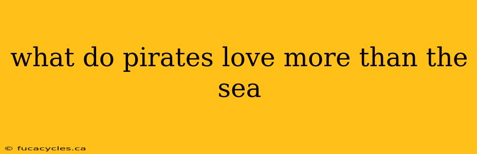 what do pirates love more than the sea