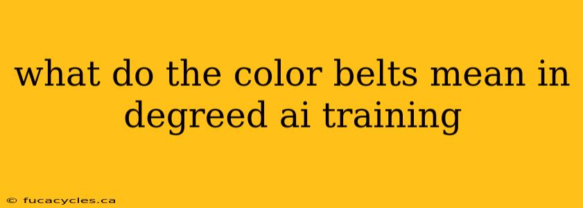 what do the color belts mean in degreed ai training