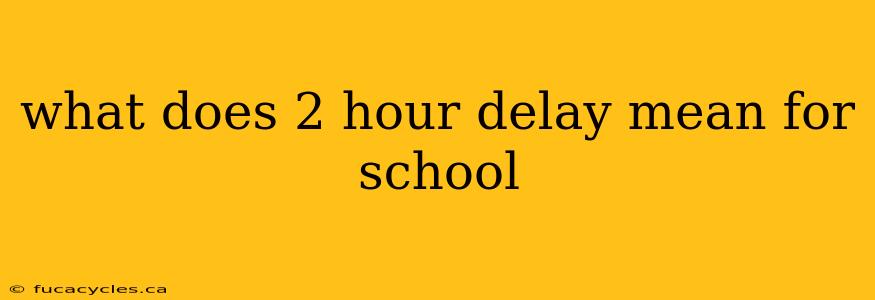 what does 2 hour delay mean for school