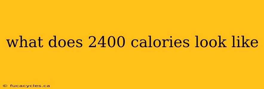 what does 2400 calories look like