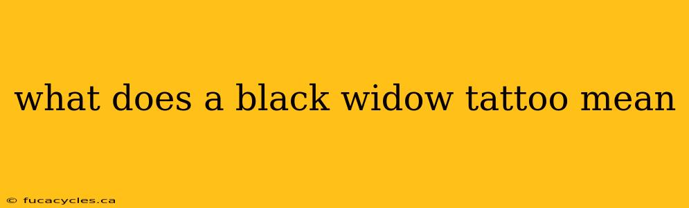 what does a black widow tattoo mean