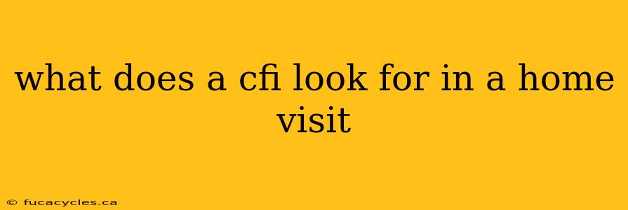 what does a cfi look for in a home visit