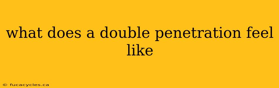 what does a double penetration feel like